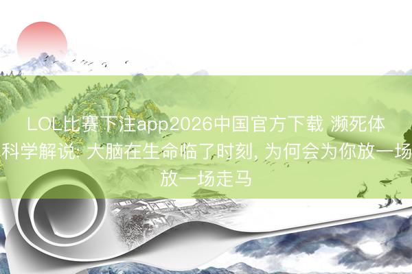 LOL比赛下注app2026中国官方下载 濒死体验的科学解说: 大脑在生命临了时刻, 为何会为你放一场走马