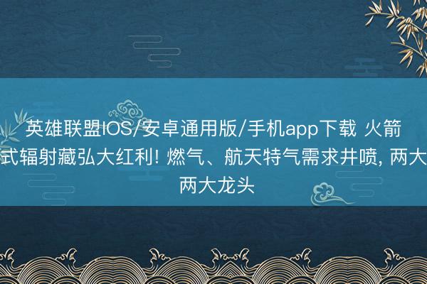 英雄联盟IOS/安卓通用版/手机app下载 火箭爆发式辐射藏弘大红利! 燃气、航天特气需求井喷, 两大龙头